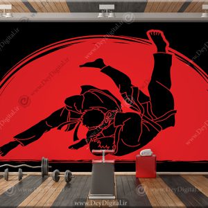 کاغذ دیواری سه بعدی باشگاه کشتی