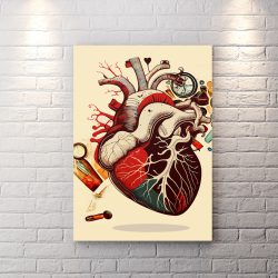تابلو شاسی پزشکی طرح قلب برای مطب دکتر