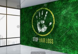 پوستر دیواری خلاقانه و شیک برای کلینیک کاشت موی سر