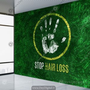 پوستر دیواری خلاقانه و شیک برای کلینیک کاشت موی سر