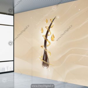 پوستر دیواری سه بعدی طرح تار مو
