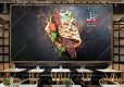 کاغذ دیواری سه بعدی لقمه کباب برای رستوران