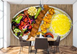 پوستر دیواری طرح کباب و جوجه