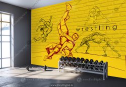 پوستر دیواری برای باشگاه کشتی