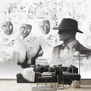 کاغذ دیواری سه بعدی اتاق مافیا