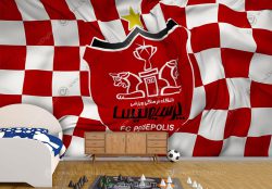 پوستر دیواری سه بعدی طرح پرچم پرسپولیس