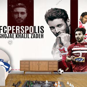 پوستر سه بعدی خلیل زاده بازیکن پرسپولیس