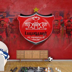 کاغذ دیواری سه بعدی برای باشگاه فوتبال پرسپولیس