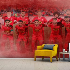 پوستر دیواری تیم باشگاه پرسپولیس برای مدرسه فوتبال