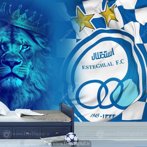 پوستر دیواری سه بعدی طرح پرچم و نماد تیم استقلال