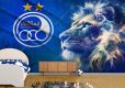 پوستر سه بعدی فوتبالی طرح شیر برای تیم استقلال