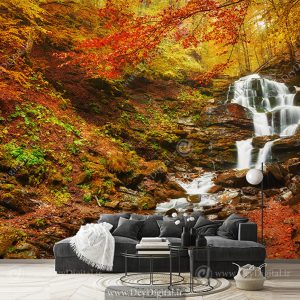 پوستر دیواری طبیعت طرح جنگل پاییزی
