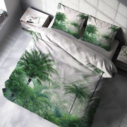 روتختی دونفره فانتزی طرح درخت نخل و برگ سبز