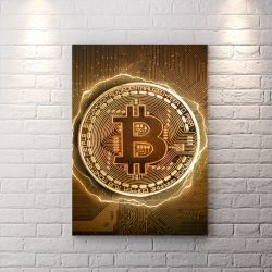 تابلو دکوراتیو طرح بیتکوین