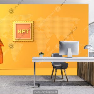 کاغذ دیواری آموزشگاه ارز دیجیتال طرح ان اف تی
