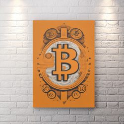 تابلو دیواری طرح بیتکوین