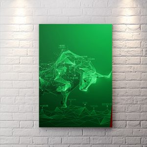 تابلو دیواری ارز دیجیتال بازار صعودی گاوی