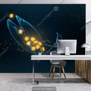 پوستر دیواری سه بعدی کریپتو