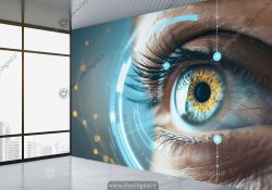 پوستر دیواری اپتومتریست طرح سه بعدی چشم