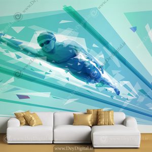 پوستر دیواری سه بعدی برای استخر شنا