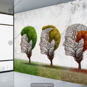 پوستر سه بعدی مفهومی برای مرکز کاشت مو