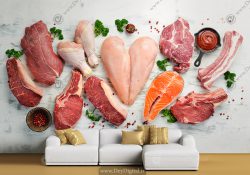 کاغذ دیواری سه بعدی هایپر گوشت