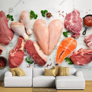 کاغذ دیواری سه بعدی هایپر گوشت