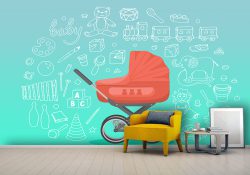 پوستر دیواری برای مغازه سیسمونی فروشی