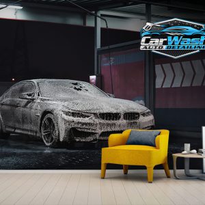 پوستر دیواری سه بعدی طرح کارواش