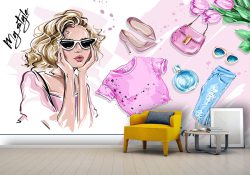 پوستر دیواری فانتزی و اسپرت برای لباس فروشی زنانه