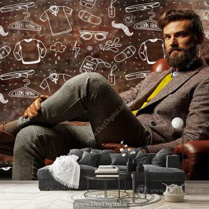 پوستر سه بعدی طرح مدلینگ آقا برای بوتیک مرد