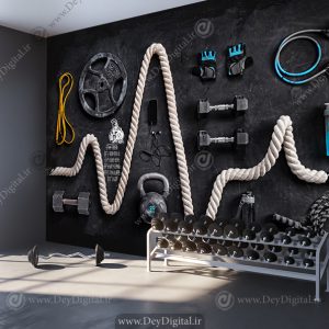پوستر دیواری سه بعدی ساده مناسب باشگاه