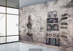 کاغذ دیواری سه بعدی آموزشگاه موسیقی