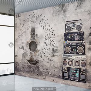کاغذ دیواری سه بعدی آموزشگاه موسیقی