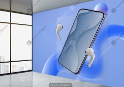پوستر دیواری سه بعدی موبایل فروشی