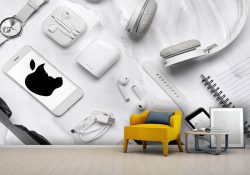 کاغذ دیواری سه بعدی ساده برای مغازه موبایل فروشی