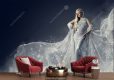 پوستر دیواری سه بعدی مزون عروس طرح مدلینگ لباس شب