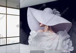 پوستر سه بعدی عروس کلاهی برای مزون