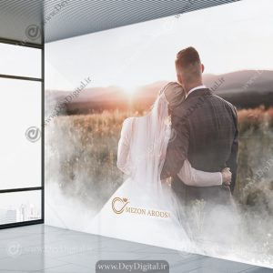 پوستر دیواری سه بعدی طرح عروس و داماد