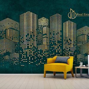 کاغذ دیواری سه بعدی شیک برای مشاور املاک