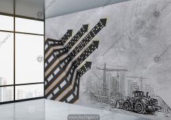 کاغذ دیواری سه بعدی مشاور املاک