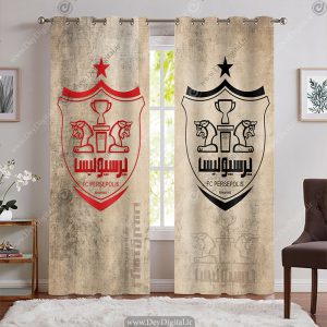 پرده پانچی ساده و شیک پرسپولیس