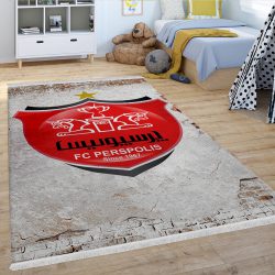 فرشینه چاپی طرح پرسپولیس زمینه طوسی روشن