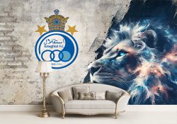 پوستر کاغذ دیواری سه بعدی طرح تیم فوتبال استقلال