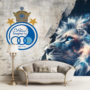 پوستر کاغذ دیواری سه بعدی طرح تیم فوتبال استقلال