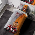 ست روتختی تدی رنگ نارنجی طوسی