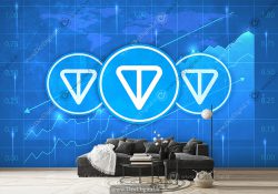 پوستر سه بعدی طرح ارز دیجیتال تلگرام تون
