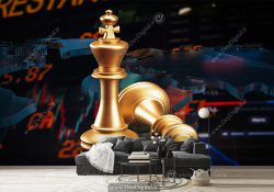 پوستر دیواری سه بعدی برای مراکز آموزشی بازار مالی