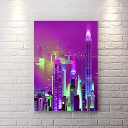 تابلو شاسی طرح ساختمان نئونی