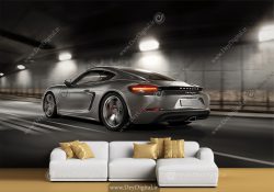 پوستر دیواری سه بعدی طرح ماشین خارجی اسپرت